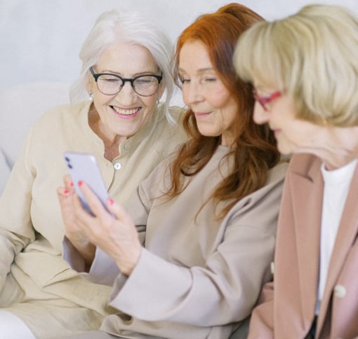 a group of women video chatting